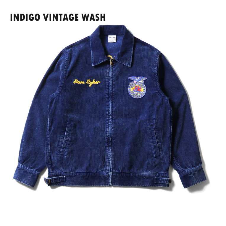 70s FFAエンブレム付きコーデュロイジャケット HOUSTON（ヒューストン） 51597 INDIGO CORDUROY FFA JACKET