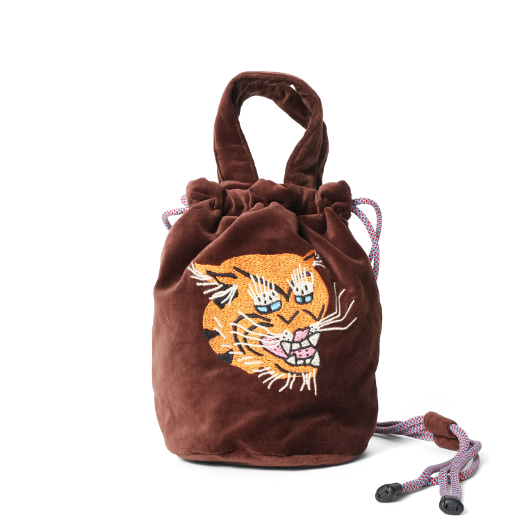 HOUSTON（ヒューストン） 6898 VELVETEEN EFFECT BAG (TIGER) / 刺繍 