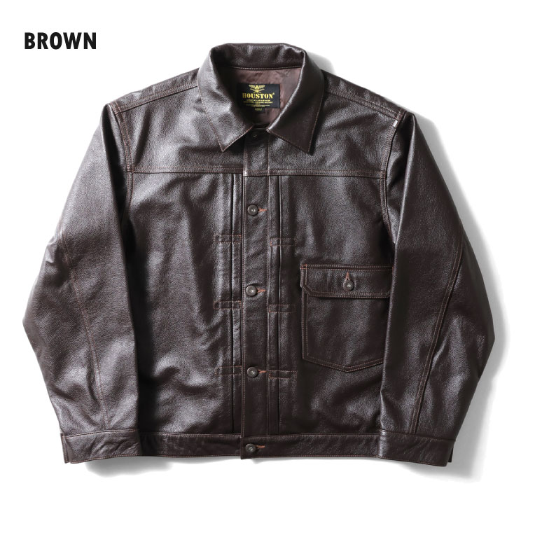 HOUSTON / ヒューストン 8215 COW LEATHER TRACK JACKET / カウレザー