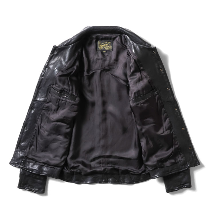 H*a様 レザー　ウエスタン　牛革 ブラック テーラードジャケット HOUSTON（ヒューストン） 8223 LEATHER WESTERN SHIRT JACKET / レザー