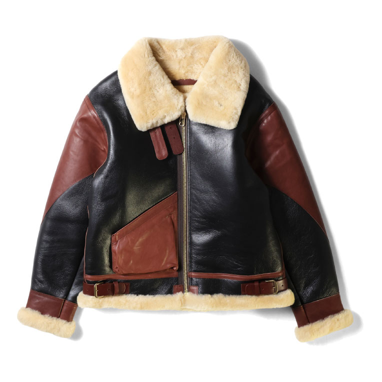 HOUSTON / ヒューストン 8231 MOUTON B-3 FLIGHT JACKET -1POCKET- / ムートンB-3フライトジャケット-1POCKET- -全1色-の画像
