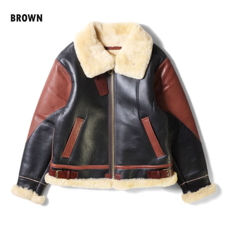 最上級 フランス産 羊毛皮 vintage B-3 ムートン ボンバージャケット 上質ムートンを贅沢に使用、革ジャンの王様 B-3ボンバージャケットを4