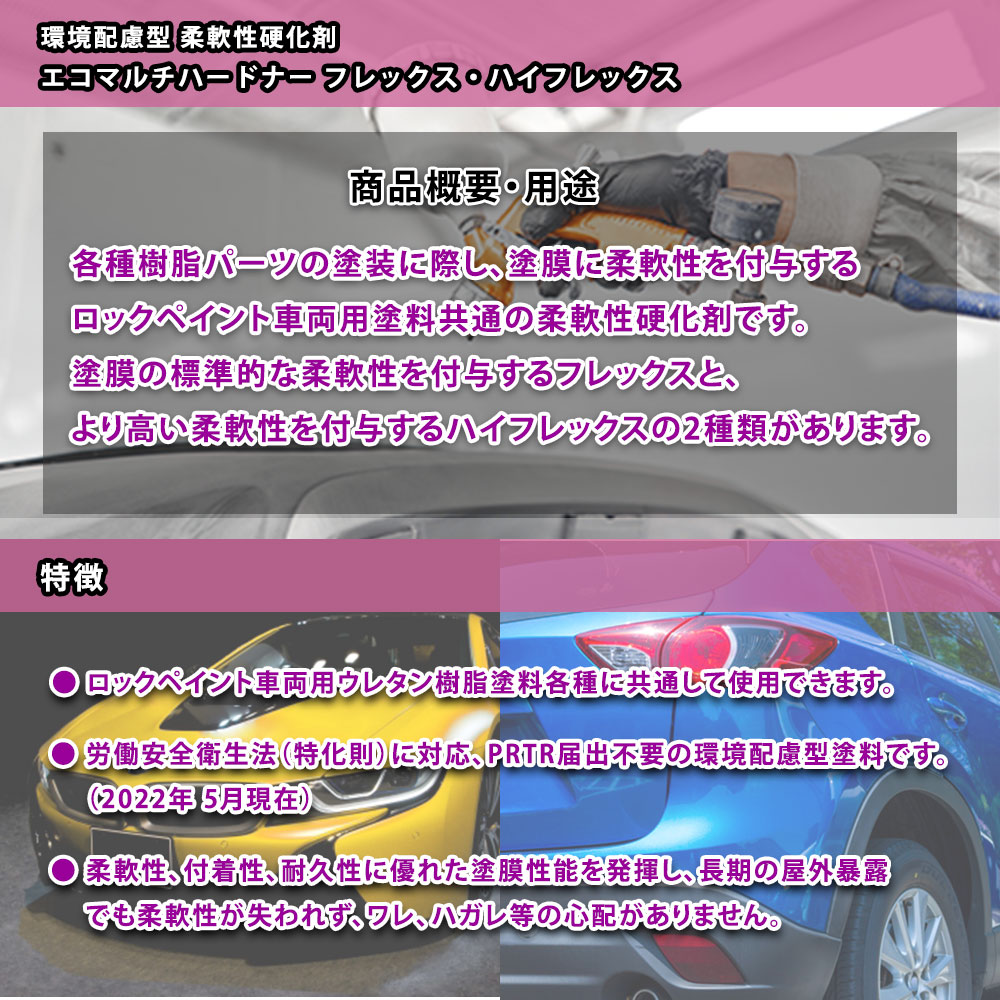 エコマルチハードナーフレックス 400g/小分け ロックペイント プラサフ