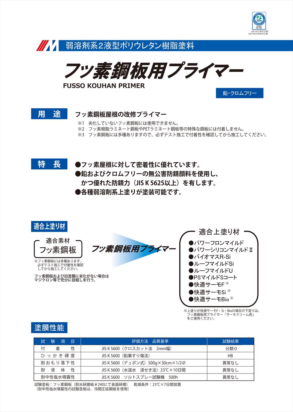 フッ素鋼板用プライマー 15kgセット【メーカー直送便/代引不可】水谷