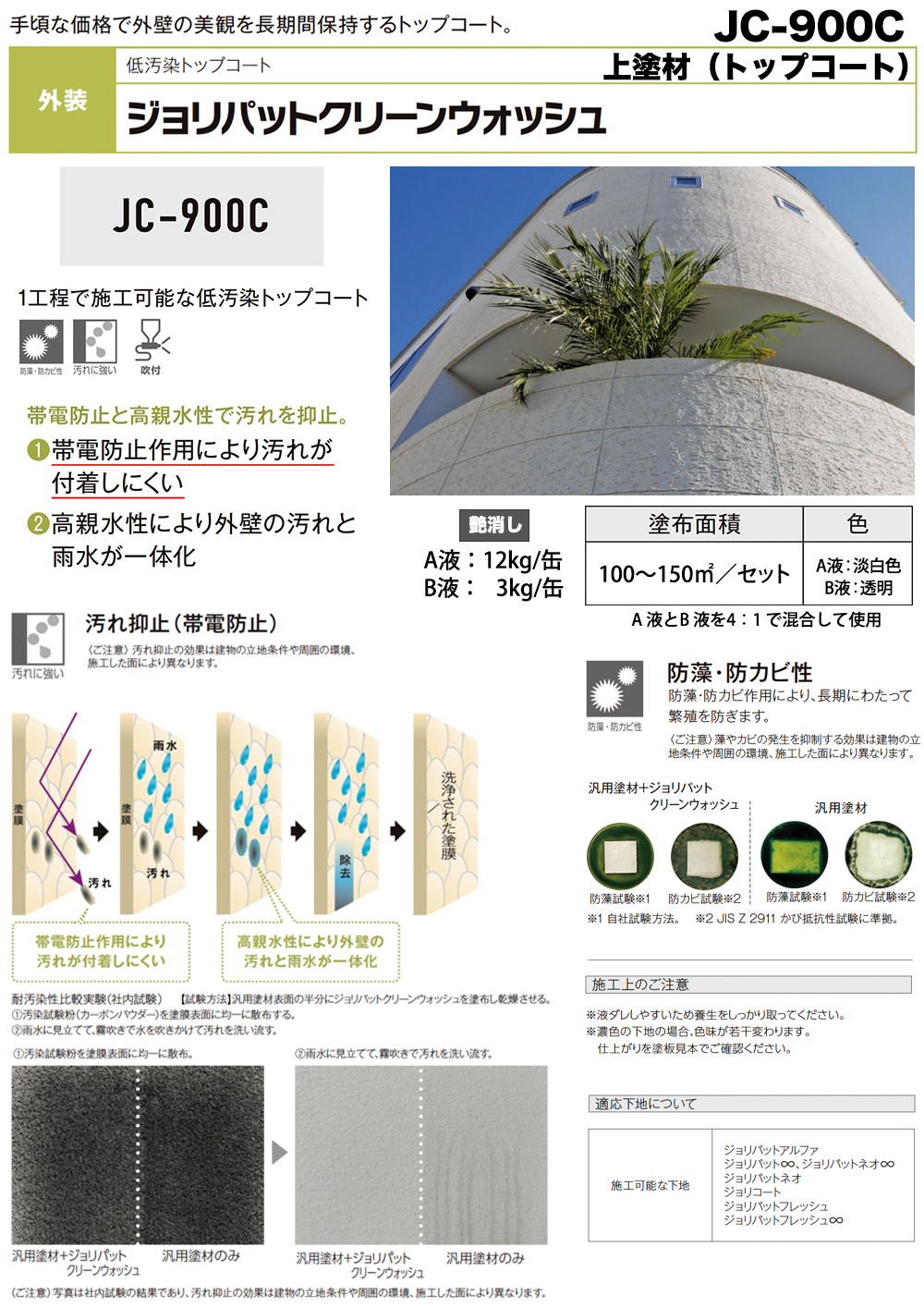 ジョリパットクリーンウォッシュ JC-900C A液 12kg B液 3kg【メーカー 