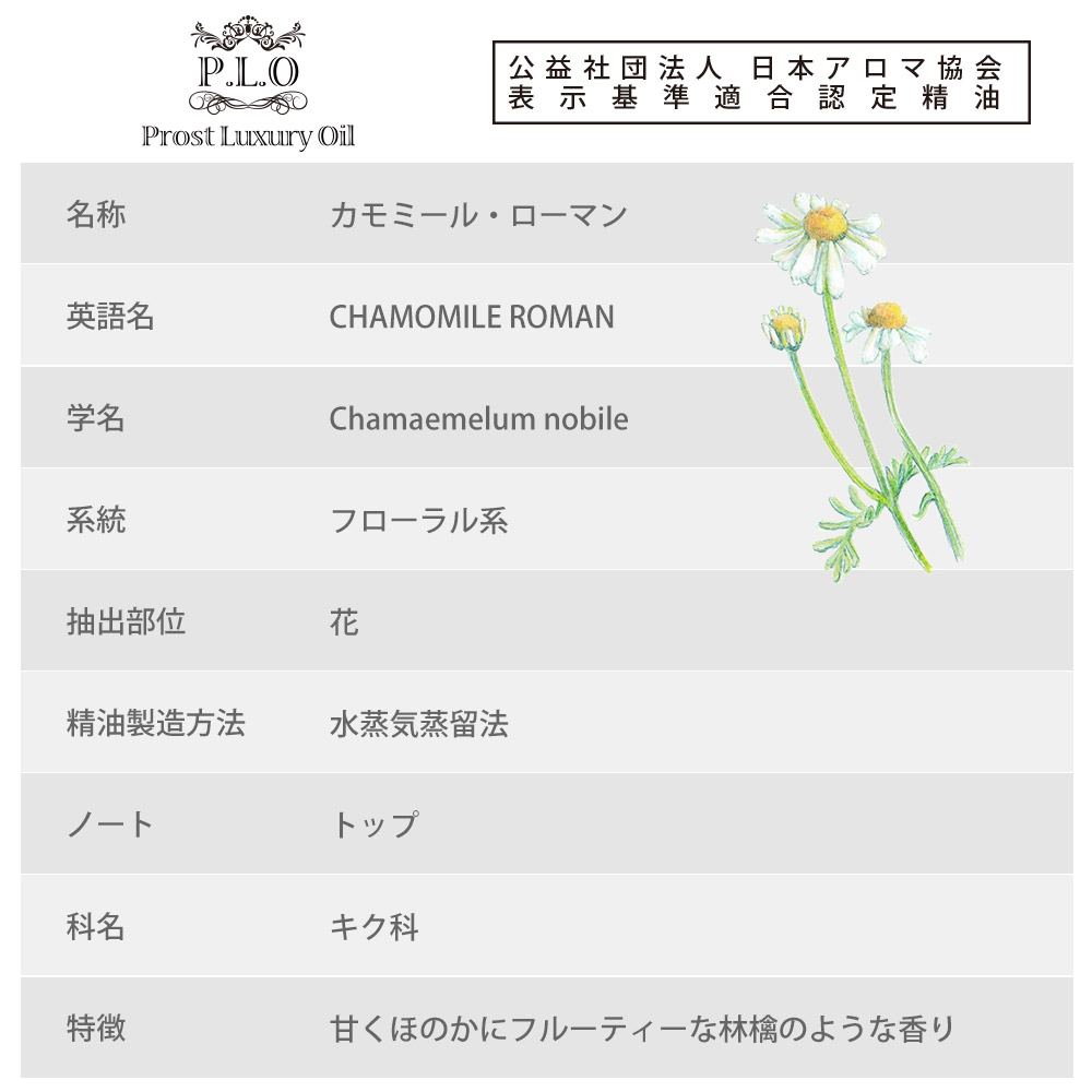 Prost Luxury Oil カモミール・ローマン 50ml ピュア