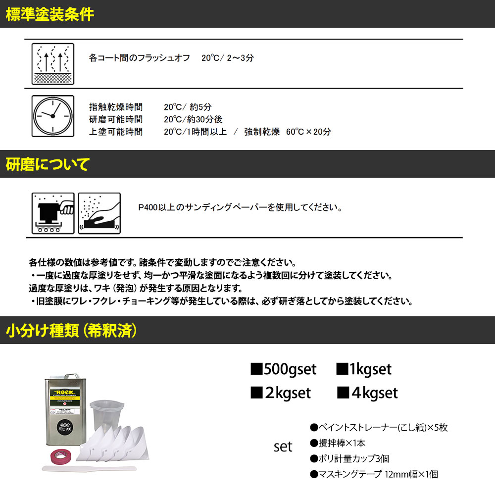 ロックラッカープラサフプラチナムグレー 1液型 500g(希釈済み) 道具