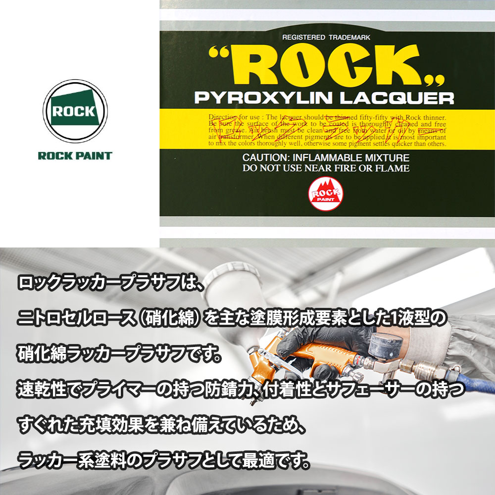 ロックラッカープラサフホワイト 1液型 1kg(希釈済み) 道具 ロックラッカープラサフホワイト 1液型 1kg(希釈済み) 道具