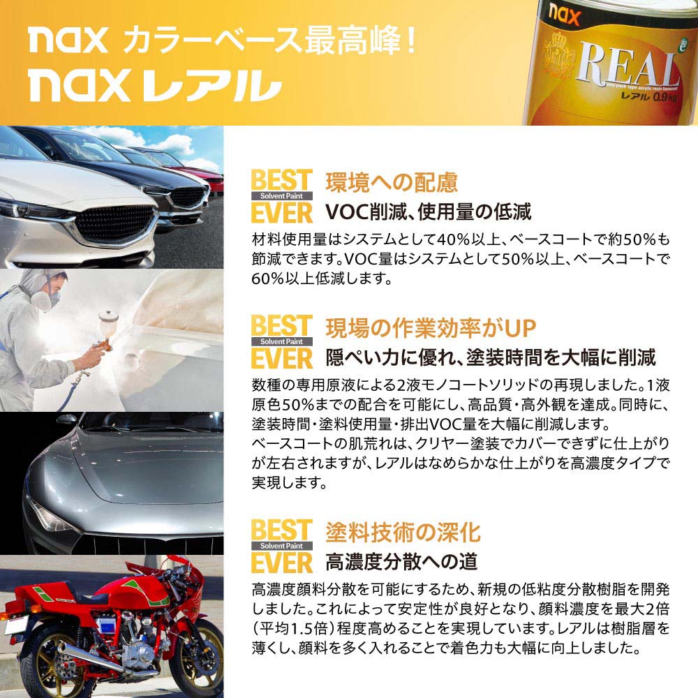 日本ペイント nax レアル 調色 BMW A02 MERLOT RED MET 1kg（希釈済