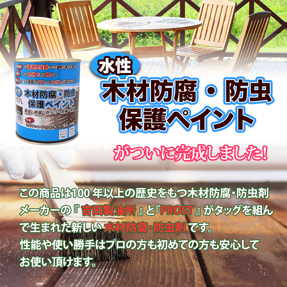 送料無料!水性 木材防腐・防虫保護ペイント 16L/水性 防虫 防腐 防かび