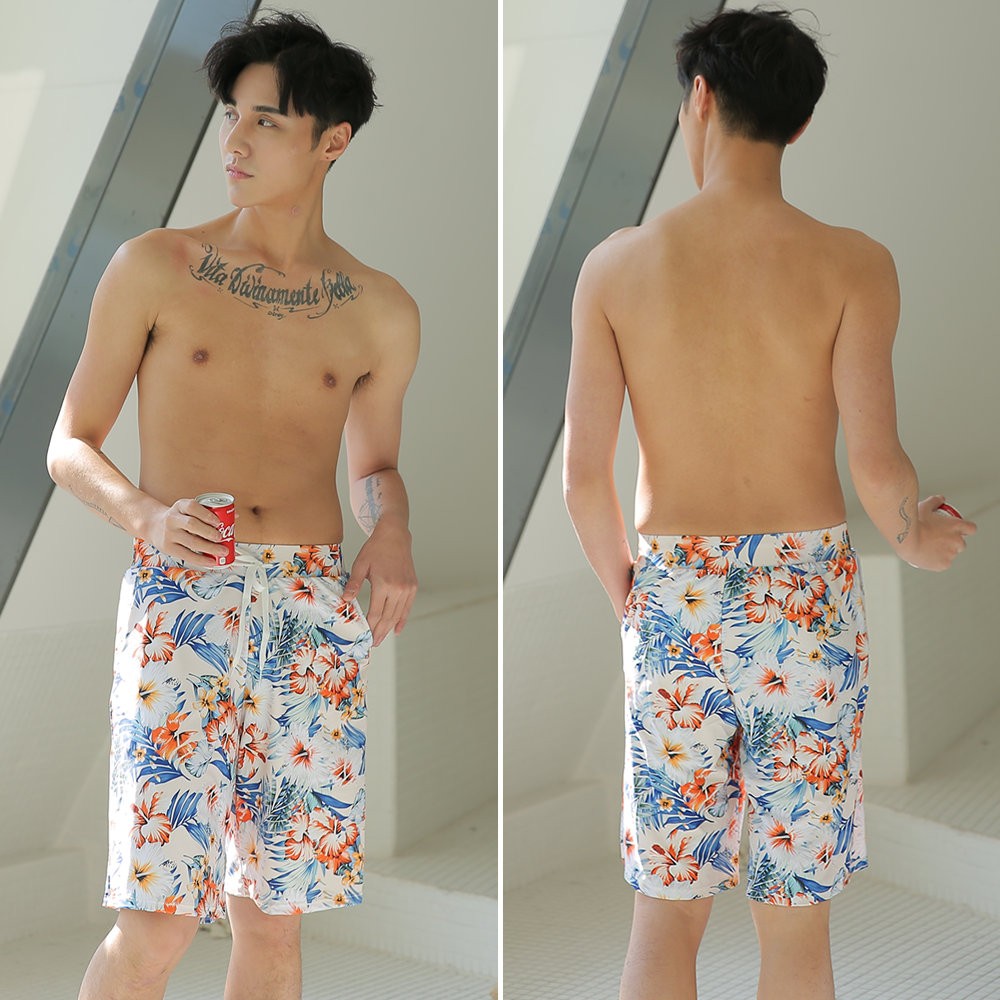 水着 メンズ ビーチパンツ トランクス ハーフパンツ 花柄