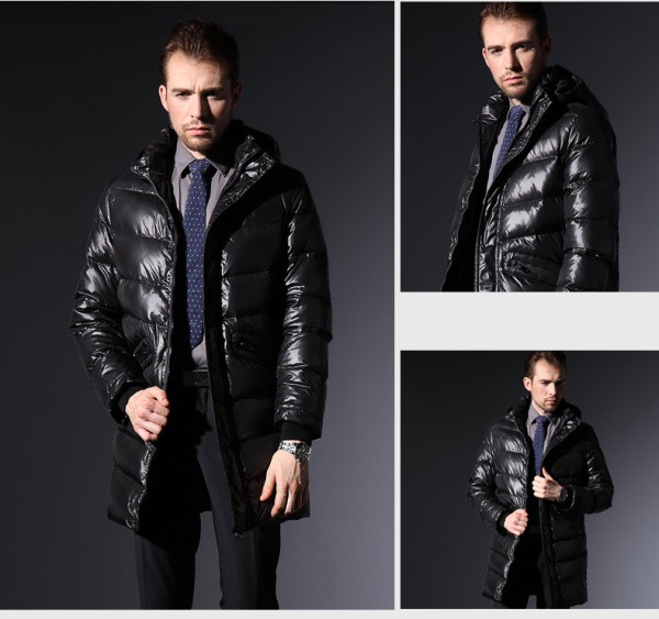 ○○メンズダウンコート秋冬用☆高級ダウン80％☆フード付き