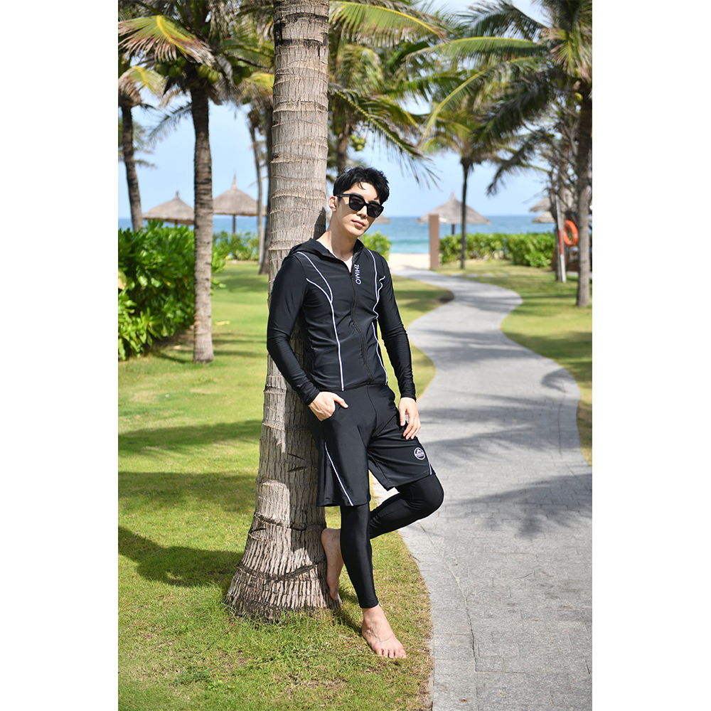 フィットネス水着 メンズ ラッシュガード 上下セット 長袖 サーフ