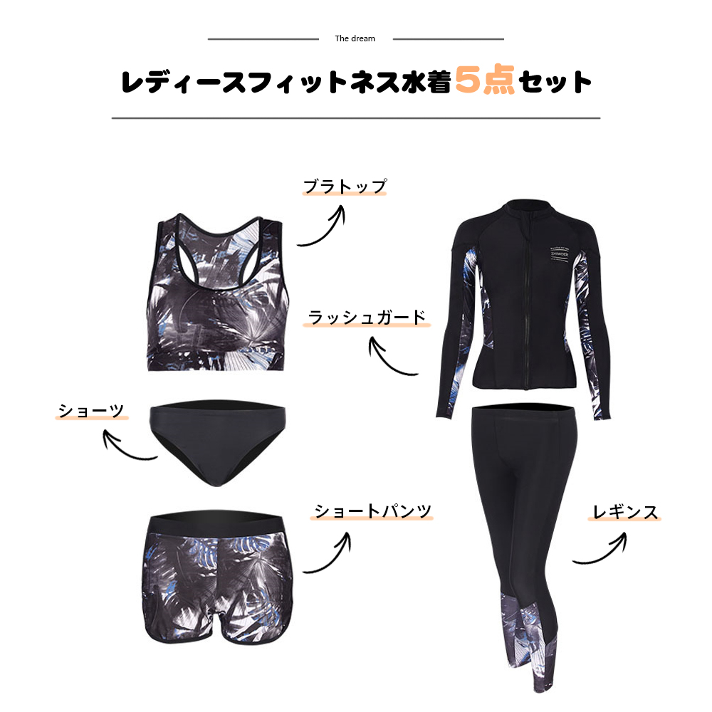 楽天市場】体型カバー 水着 長袖ラッシュガード セパレート