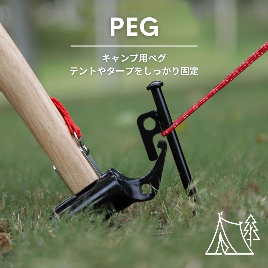 スチールペグ  2種類 計29本 楽天市場】ペグ 6本 セット 30cm テント用品 キャンプ用品