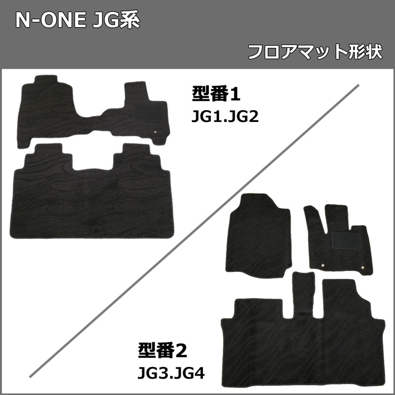 N-ONEJG系フロアマット形状比較