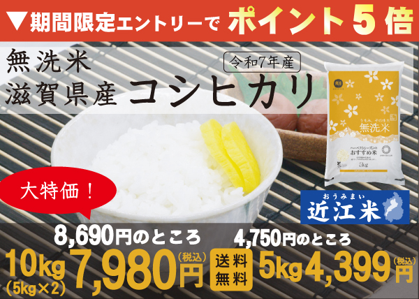 コシヒカリ [20周年記念 ポイント5倍＆抽選プレゼント] 無洗米 5kg×4袋