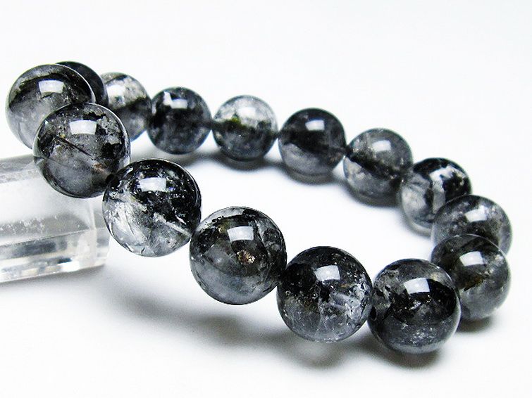 パワーストーン 天然石 ブラックエレスチャルクォーツ 骸骨水晶