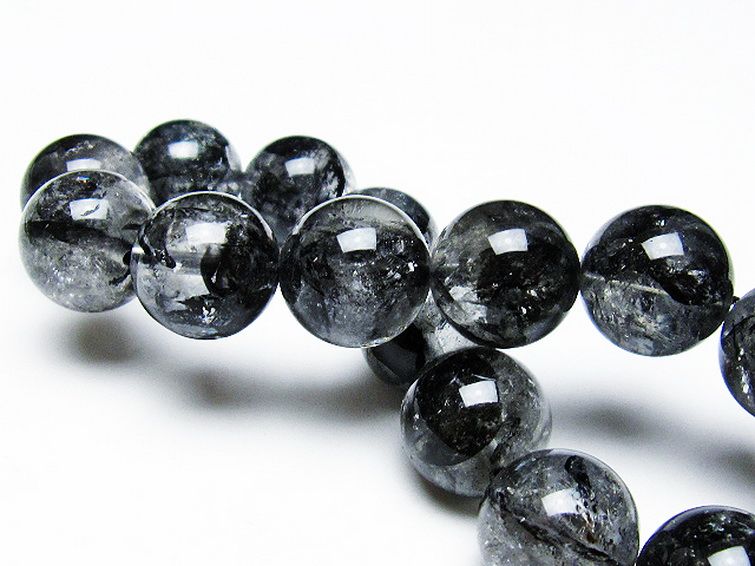 パワーストーン 天然石 ブラックエレスチャルクォーツ 骸骨水晶