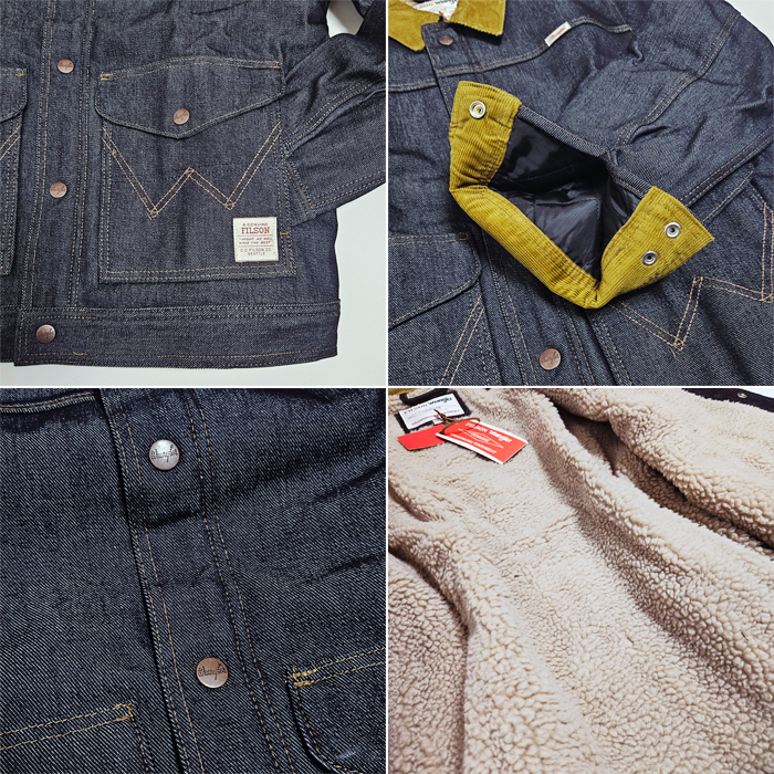FILSON（フィルソン） × Wrangler デニムワークジャケット メンズ ボア