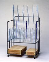 HIRANO 絵画作品乾燥棚 （絵画乾燥棚・画用紙乾燥棚）はねあげ式25段