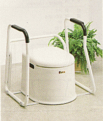ポータブルトイレ用アームレスト市販のポータブルトイレにも取付可能
