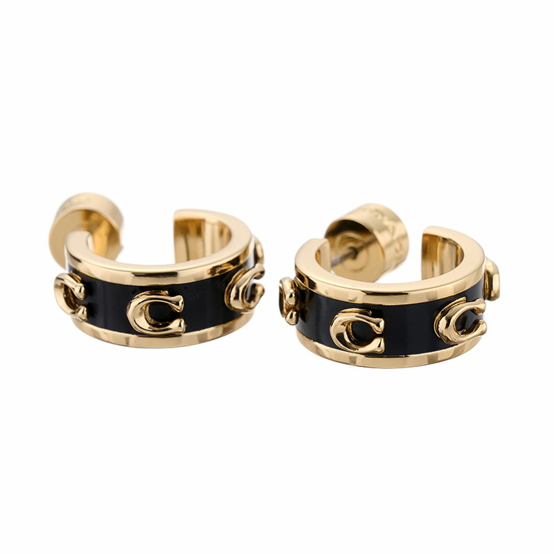 COACH コーチ ピアス ゴールド 金 ブラック 黒 楽天市場】Coach コーチ Signature C Earrings 37369816 ピアス