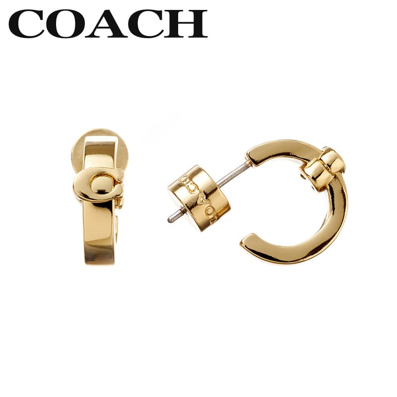 コーチ アクセサリー COACH ピアス アクセサリー レディース ゴールド 両耳 スタッド 560724GLD710 シンプル 人気 おすすめ おしゃれ ブランド プレゼント