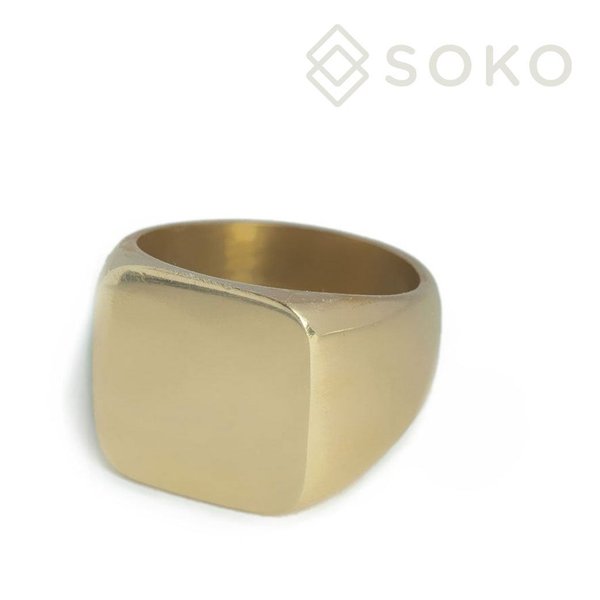 ソコ ハンドメイド リング SOKO アクセサリー スクエアシグネットリング SQUARE SIGNET Ring レディース 女性 ACC SS171012 :ACC SS171012:腕時計 バッグ 財布のHybridStyle