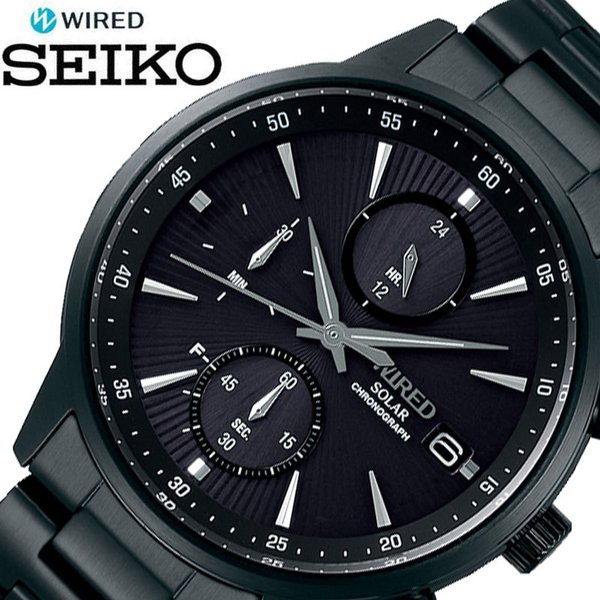 SEIKO 腕時計 セイコー 時計 ワイアード WIRED メンズ ブラック