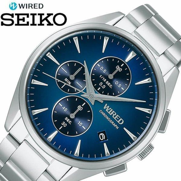 SEIKO 腕時計 セイコー 時計 ワイアード トウキョウソラ WIRED TOKYO SORA メンズ ブルー AGAT437｜hstyle