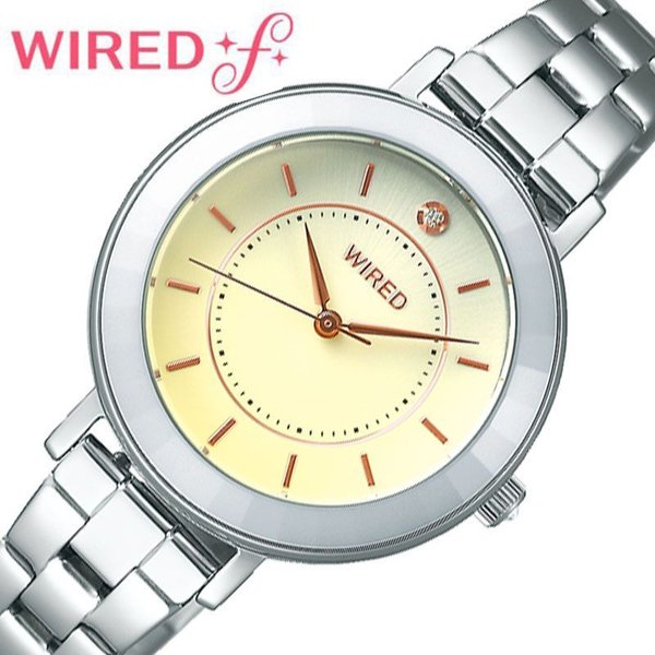 SEIKO 腕時計 セイコー 時計 ワイアードエフ WIRED f レディース ホワイト イエローグラデーション AGEK463｜hstyle