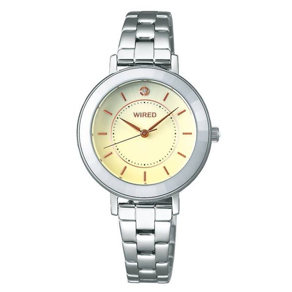 SEIKO 腕時計 セイコー 時計 ワイアードエフ WIRED f レディース ホワイト イエローグラデーション AGEK463｜hstyle｜02