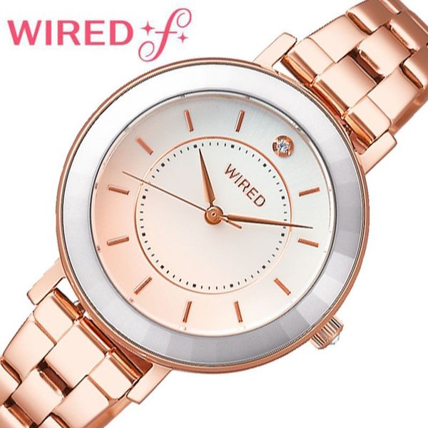 SEIKO 腕時計 セイコー 時計 ワイアードエフ WIRED f レディース ホワイト ピンクグラデーション AGEK464