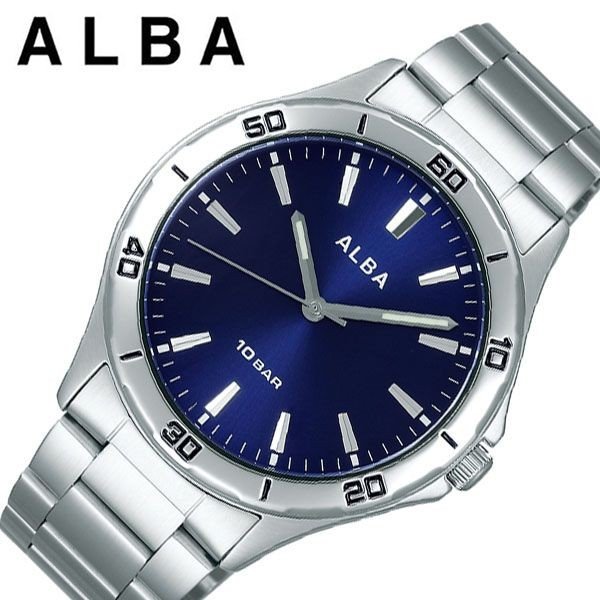 セイコー 腕時計 SEIKO 時計アルバ ALBA メンズ 腕時計 ネイビー  AQPK411｜hstyle