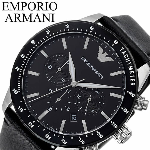 EMPORIO ARMANI 腕時計 エンポリオ アルマーニ 時計 マリオ MARIO メンズ ブラック AR11243｜hstyle