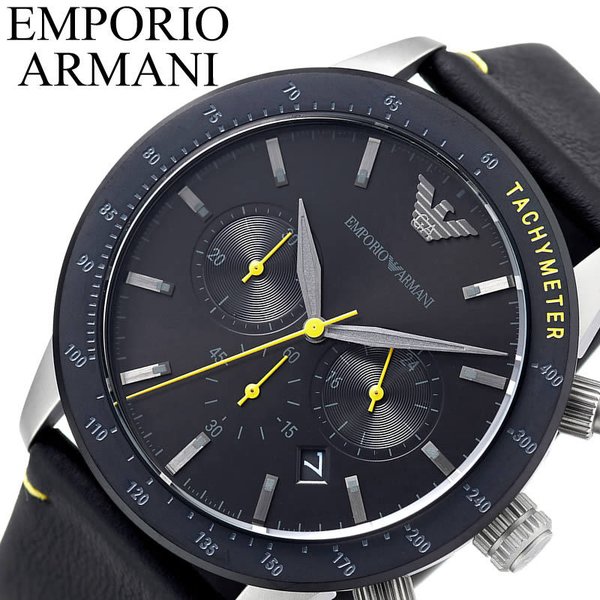 EMPORIO ARMANI 腕時計 エンポリオ アルマーニ 時計 マリオ MARIO メンズ ブラック AR11325