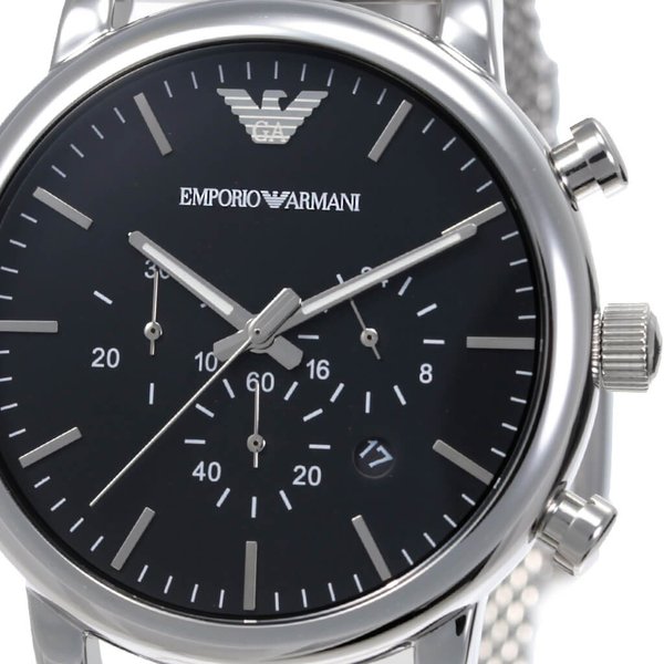 エンポリオ アルマーニ 腕時計 EMPORIO ARMANI 時計 クラシック CLASSIC メンズ ブラック AR1808｜hstyle｜05