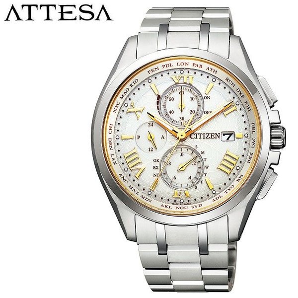 シチズン 腕時計 CITIZEN 時計 アテッサ ATTESA メンズ ホワイト  AT8041-62A