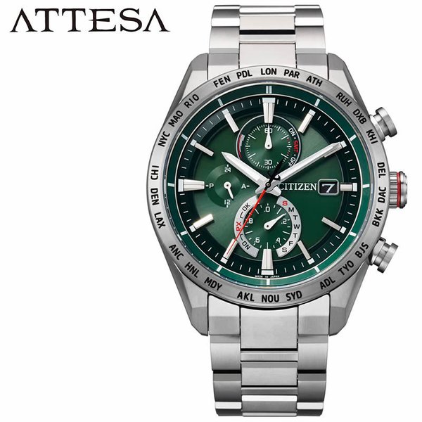 シチズン 腕時計 CITIZEN 時計 アテッサ ATTESA メンズ グリーン AT8181-63W｜hstyle