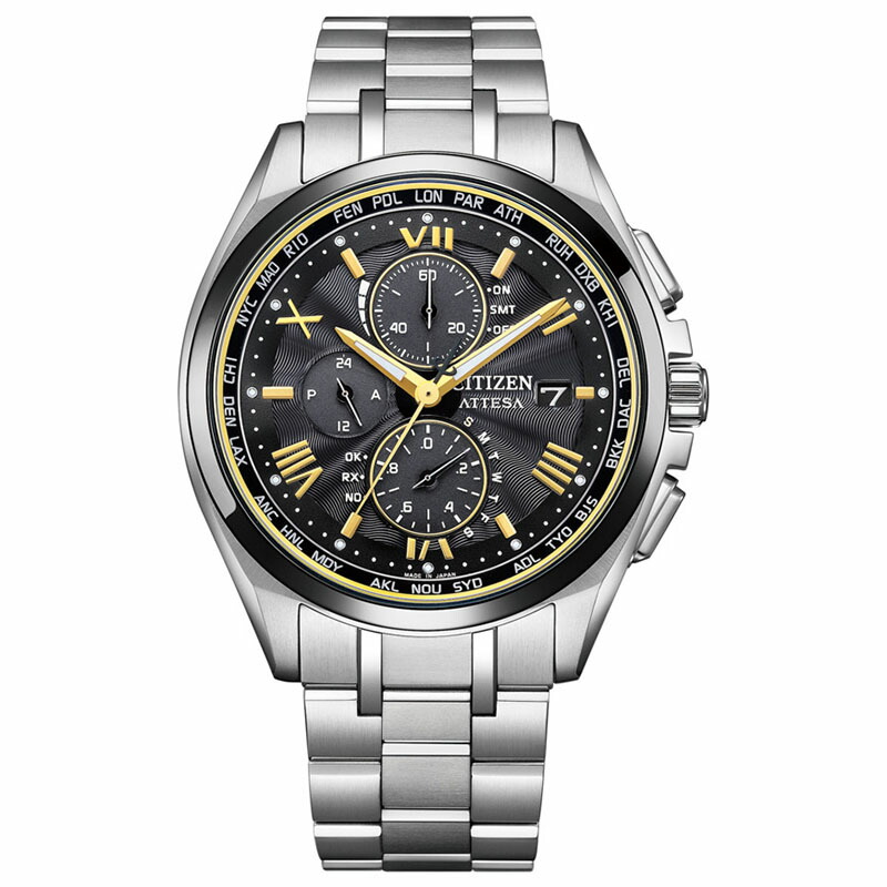 シチズン 腕時計 CITIZEN 時計 アテッサ メンズ ブラック 電波ソーラー