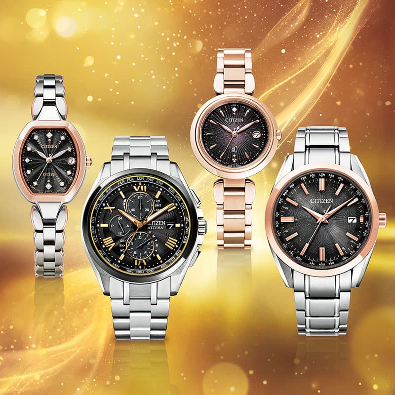 シチズン 腕時計 CITIZEN 時計 アテッサ メンズ ブラック 電波ソーラー
