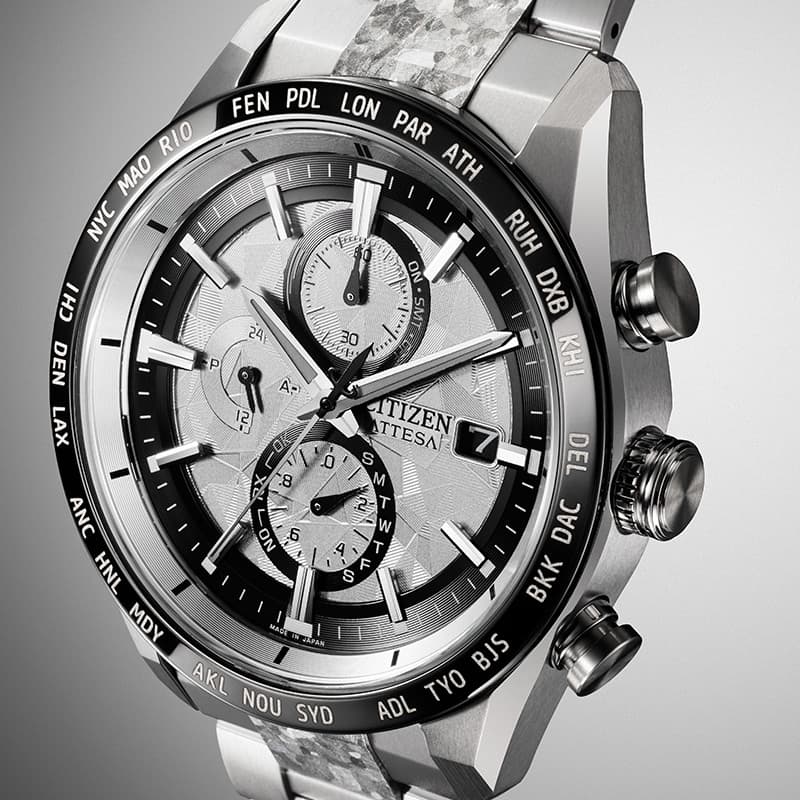 シチズン 腕時計 CITIZEN 時計 アテッサ シルバー メンズ 電波ソーラー