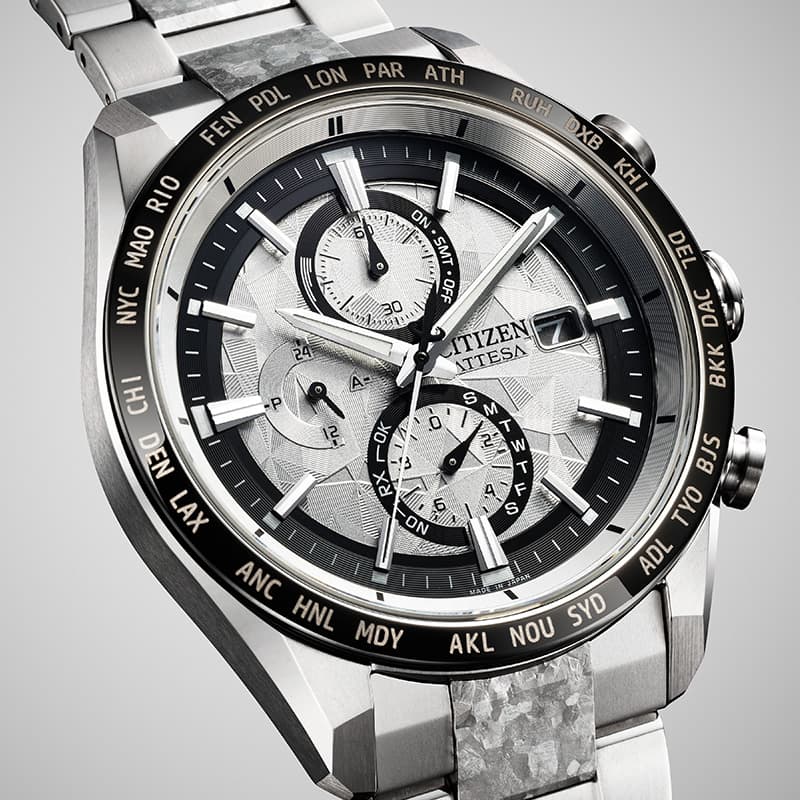 シチズン 腕時計 CITIZEN 時計 アテッサ シルバー メンズ 電波ソーラー