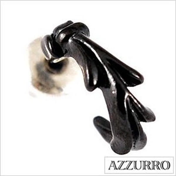 Yahoo! Yahoo!ショッピング(ヤフー ショッピング)アズーロ AZZURRO メンズ シルバー925 ピアス AZ12BLK01 セール