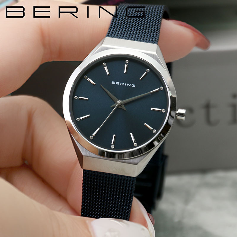 いつまでも美しく使える ベーリング 腕時計 ウルトラスリム BERING 北欧 シンプル レディース ネイビー 時計 人気 おすすめ おしゃれ 流行り  アナログ ブランド
