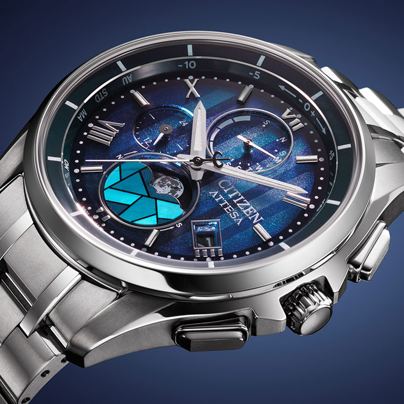 シチズン 腕時計 CITIZEN 時計 アテッサ メンズ ブルー 電波ソーラー