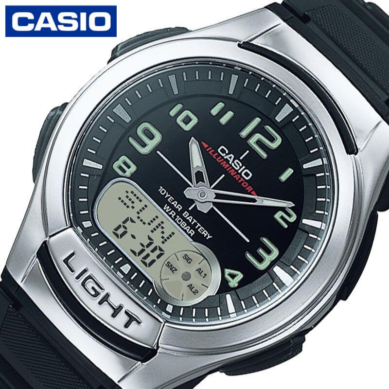 カシオ 腕時計 CASIO 時計 スタンダード STANDARD 男性 メンズ クォーツ 電池式 AQ-180W-1BJH かっこいい 彼氏 夫 人気