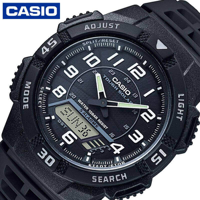 カシオ 腕時計 CASIO 時計 スタンダード STANDARD 男性 メンズ ソーラークォーツ AQ-S800W-1BJH かっこいい 彼氏 夫 人気