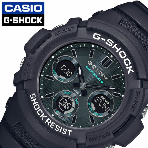 カシオ 腕時計 CASIO 時計 Gショック G-SHOCK Black and Green Series メンズ ダークグリーン AWG-M100SMG-1AJF